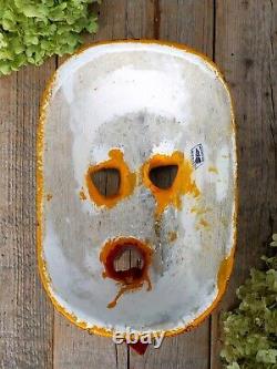 Tiger Dance Mask Big Tusks Wood Hand Carved Olinalá Guerrero Mexican Folk Art