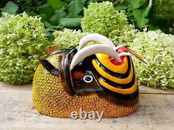 Tiger Dance Mask Big Tusks Wood Hand Carved Olinalá Guerrero Mexican Folk Art