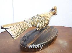 Tom Taber Studio Carved Wood Roadrunner, Famous Artist VERY RARE