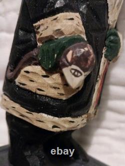 Traditions Folk Art Williamsburg Hand Carved Santa Black Robe 6 Charles Robb