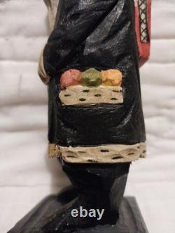 Traditions Folk Art Williamsburg Hand Carved Santa Black Robe 6 Charles Robb