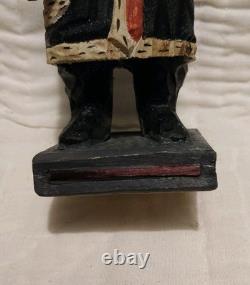 Traditions Folk Art Williamsburg Hand Carved Santa Black Robe 6 Charles Robb