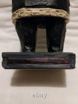 Traditions Folk Art Williamsburg Hand Carved Santa Black Robe 6 Charles Robb
