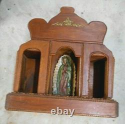Tramp/Folk Art Layered Hand Carved Home Altar (office)
