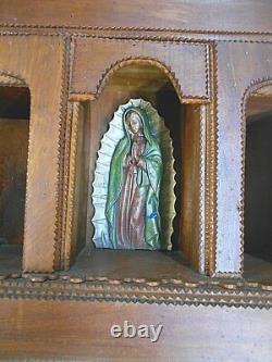 Tramp/Folk Art Layered Hand Carved Home Altar (office)