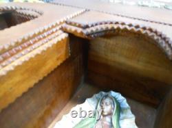 Tramp/Folk Art Layered Hand Carved Home Altar (office)