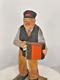 Trygg 8 Signed Hand Carved Wood Old Man With Accordian Swedish Folk Art