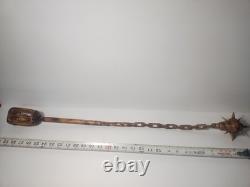 Unique Art Hand Carved Wooden Chain Mase Sculpture Decorative Handmade