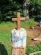 Unique Chainsaw Carved Wooden Cross On Cliff With Stairs