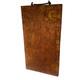 Unique Folk Art Hand Carved Wooden Plaque With Cast Iron Handle