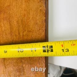 Unique Folk Art Hand Carved Wooden Plaque With Cast Iron Handle