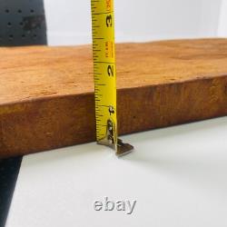 Unique Folk Art Hand Carved Wooden Plaque With Cast Iron Handle