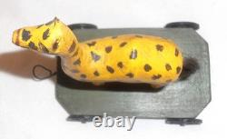 Unusual 1982 Painted Carved Wood Folk Art Camel Pull Toy Walter &June Gottshall