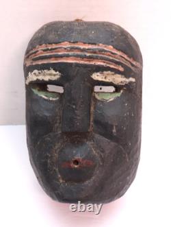 VERY OLD ATQ MEXICAN FOLK ART Carved WOOD DANCE MASK Veracruz Carnival 9
