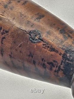 VERY RARE! Victorian Antique Tramp Folk Art Rattle Carved Wood Crown Of Thorns