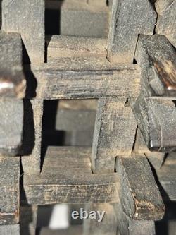 VERY RARE! Victorian Antique Tramp Folk Art Rattle Carved Wood Crown Of Thorns