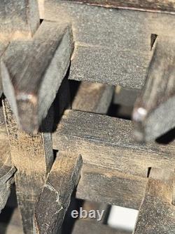 VERY RARE! Victorian Antique Tramp Folk Art Rattle Carved Wood Crown Of Thorns