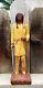 Vintage Folk Art Wooden Indian Figurine Carved By Jd Jackson 1990 Oklahoma Usa