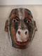 Vintage Mexican Folk Art Hand Carved Wood Devil Dance Mask Wooden Festival Mask