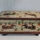 Vintage Primitive Folk Art Cats Large Carved Wood Box Hand Painted 19×9×10