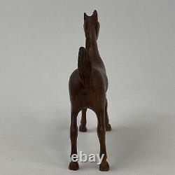 VTG Carved Wood 4 Saddle bred Horse Weanling 3D Equine Folk Art Grand Walnut