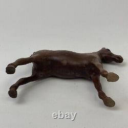 VTG Carved Wood 4 Saddle bred Horse Weanling 3D Equine Folk Art Grand Walnut