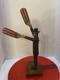 Vtg Folk Art Hand Carved Wood Abraham Lincoln Abe Patriotic American Whirligig