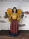 Vtg German Style Carved Wood 14 Angel Candleholder Folk Art Holiday Decor Rare