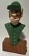 Vtg Hand Carved Wood Bust Man Folk Art Sculpture S. L. Walker 2003 5.75