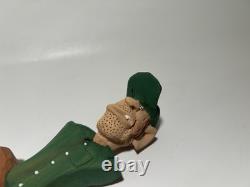 VTG Hand Carved Wood Bust Man Folk Art Sculpture S. L. Walker 2003 5.75