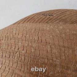 VTG Hand Carved Wood Fish Sculpture Folk Art Fine Detail Large Single Piece 17x8