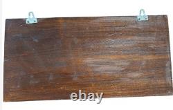 VTG Wall Folk Art Tropical Village Farm Hand Carved Painted Wood High Relief
