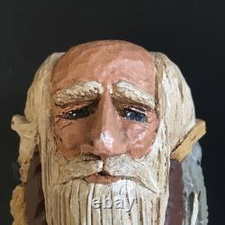 VTG Wood Carved Folk Art Square Resin Noah's Ark Signed DJM'91 Donis Mitchell