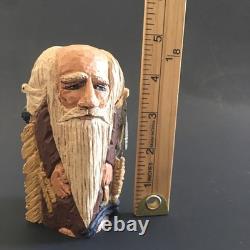 VTG Wood Carved Folk Art Square Resin Noah's Ark Signed DJM'91 Donis Mitchell