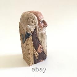 VTG Wood Carved Folk Art Square Resin Noah's Ark Signed DJM'91 Donis Mitchell