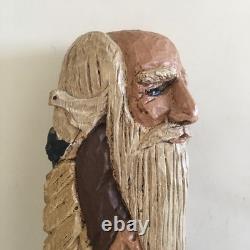 VTG Wood Carved Folk Art Square Resin Noah's Ark Signed DJM'91 Donis Mitchell