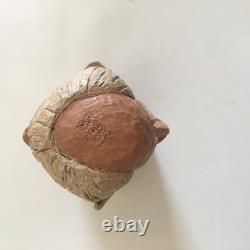 VTG Wood Carved Folk Art Square Resin Noah's Ark Signed DJM'91 Donis Mitchell