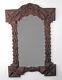 Very Large Tramp Art Highly Carved Mirror Or Frame