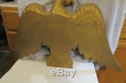 Very Old Antique New England Folk Art Hand Carved Wood American Eagle