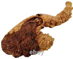 Vintage'03 Sgnd Jack Leslin Large Hand Carved Wood Folk Art Tree Spirit Wizard