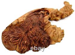 Vintage'03 Sgnd Jack Leslin Large Hand Carved Wood Folk Art Tree Spirit Wizard
