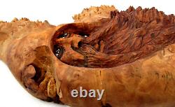 Vintage'03 Sgnd Jack Leslin Large Hand Carved Wood Folk Art Tree Spirit Wizard
