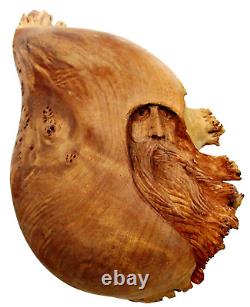 Vintage'03 Signed Jack Leslin Hand Carved Wood Folk Art Tree Spirit Wizard Face