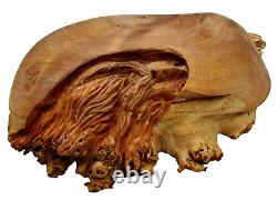 Vintage'03 Signed Jack Leslin Hand Carved Wood Folk Art Tree Spirit Wizard Face