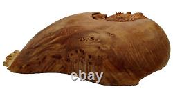 Vintage'03 Signed Jack Leslin Hand Carved Wood Folk Art Tree Spirit Wizard Face