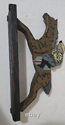 Vintage 1940s Wooden Folk Art #1, #2, #3 Handcarved/Painted Jockey&Race Horse s