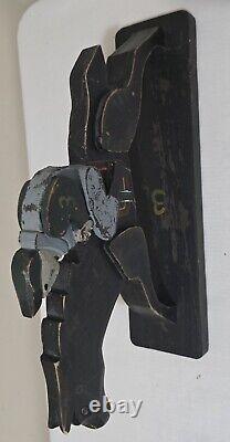 Vintage 1940s Wooden Folk Art #1, #2, #3 Handcarved/Painted Jockey&Race Horse s