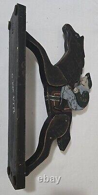 Vintage 1940s Wooden Folk Art #1, #2, #3 Handcarved/Painted Jockey&Race Horse s