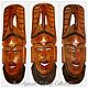 Vintage 19 African Hand Carved Wooden Elephant Mask, Tribal Folk Art, Wall Deco