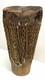 Vintage African Hand Carved Wood Drum Animal Hide Tribal Folk Art 12 Inch